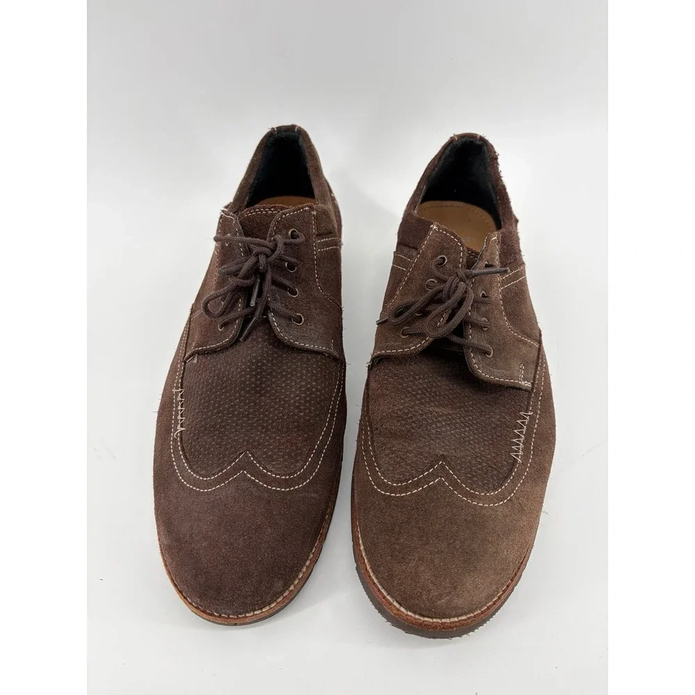 Ben Sherman Brown Suede Leather Loafer, Wingtip, Men's Size 12